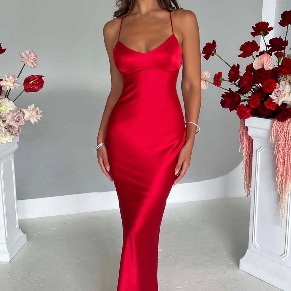 BABYBOO LONG SILK MAXI DRESS